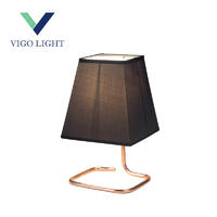 Coppen electroplated simple fashion table lamp with black shade