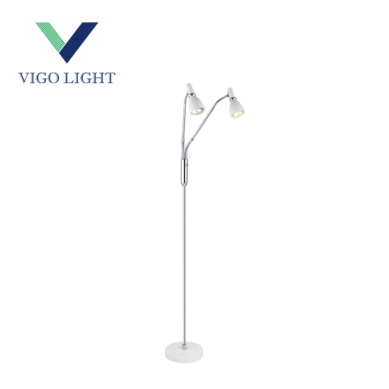 Double heads floor lamp dimmable Gu10 1.5M height