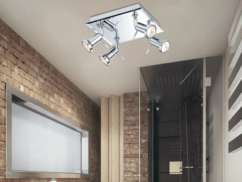 Bathroom spot ceiling lamp 4 heads IP44  50047-004-20